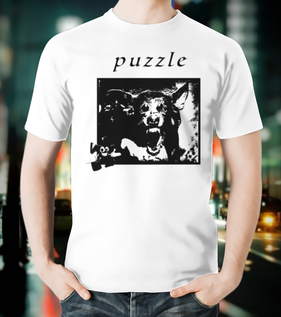 Puzzle Damage Dog With Missing Pieces T-Shirt