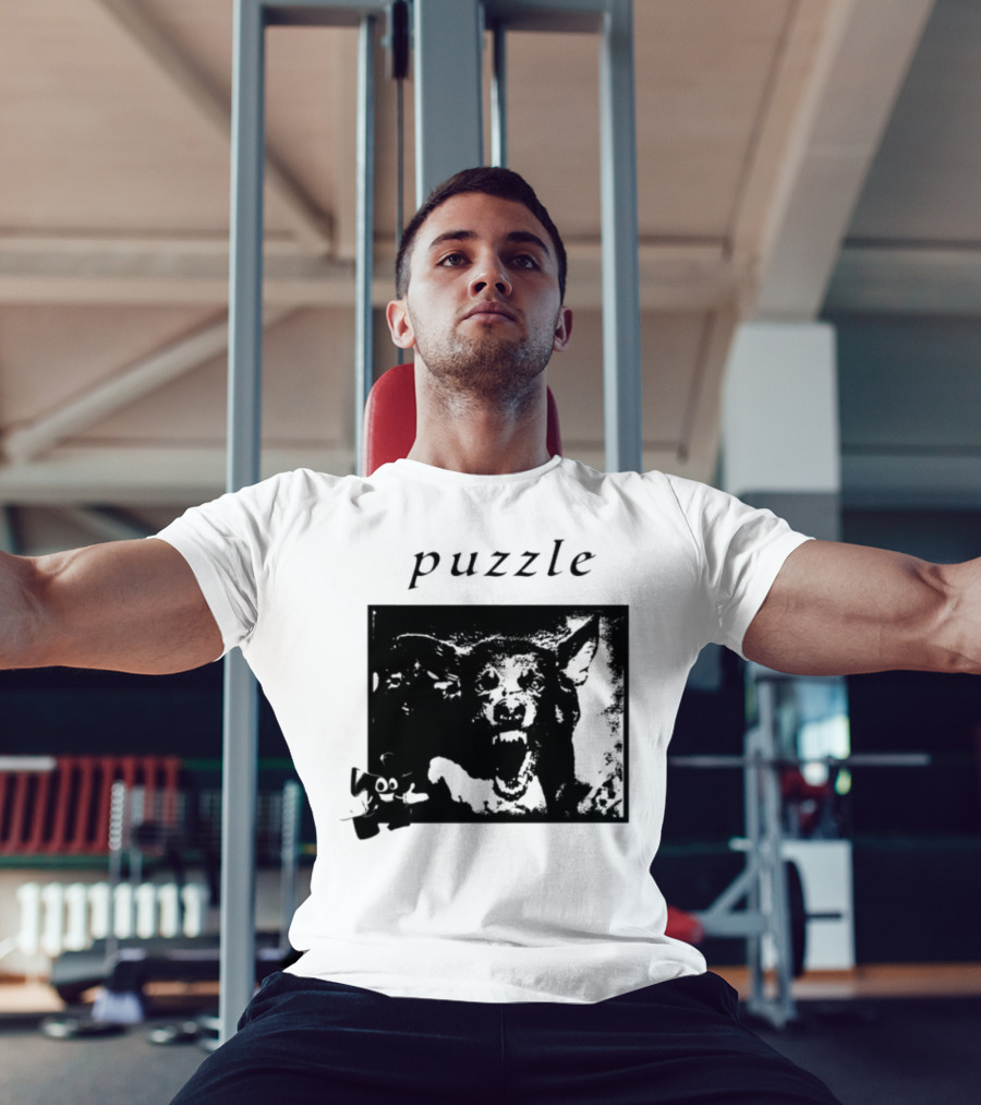 Puzzle Damage Dog With Missing Pieces T-Shirt