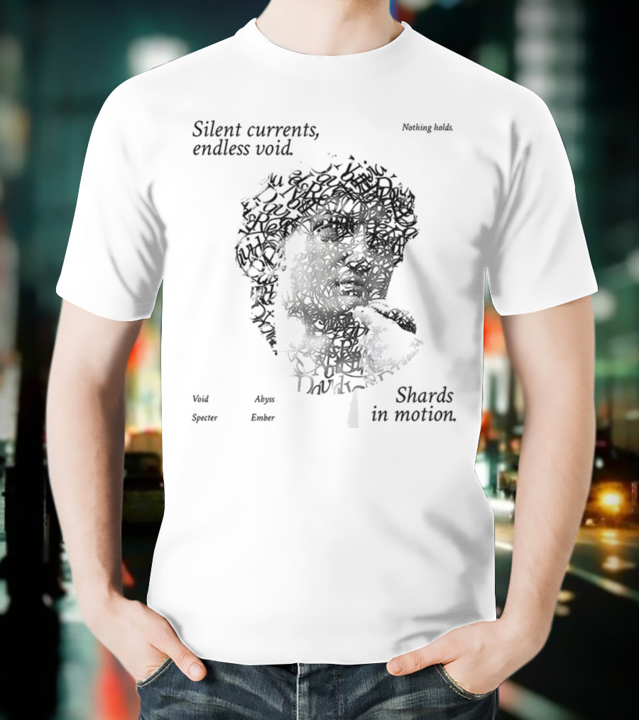 Silent Currents Endless Void Shards In Motion Vox Specter Alyn Basker Floating Debris T-Shirt