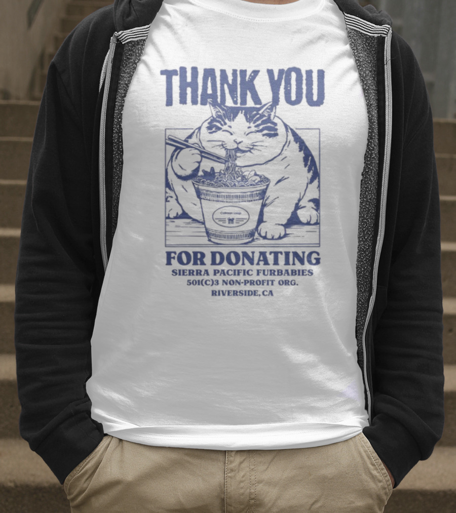Thank You For Donating Santa Cruz Mountain Brewery Californians For Ferrets Monterey Bay California T-Shirt