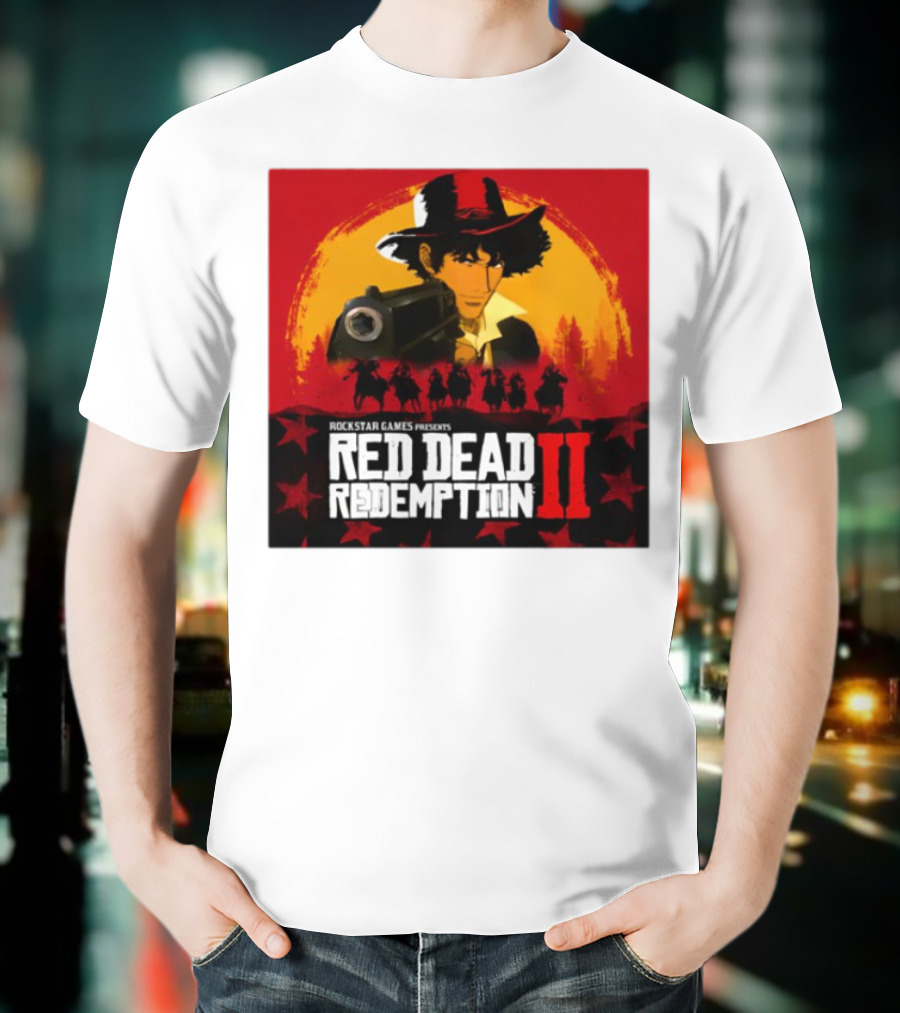 Rockstar Games Red Dead Redemption II Goofyahhtees Spike Rd2 Cowboy Gunman T-Shirt