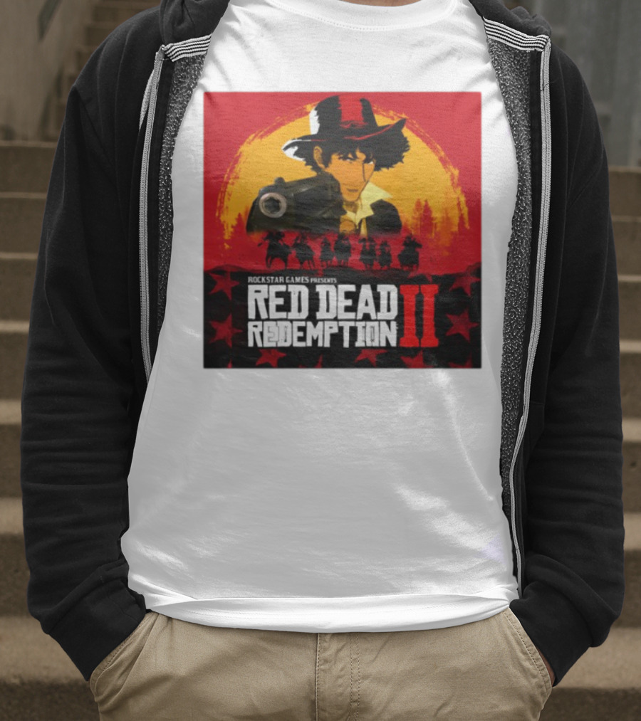 Rockstar Games Red Dead Redemption II Goofyahhtees Spike Rd2 Cowboy Gunman T-Shirt