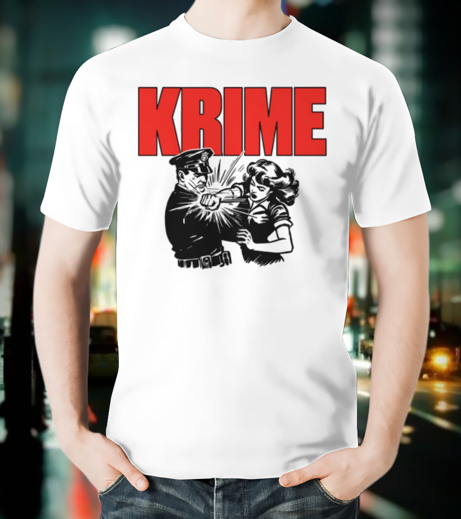 Krime ACAB Red Bold Text T-Shirt