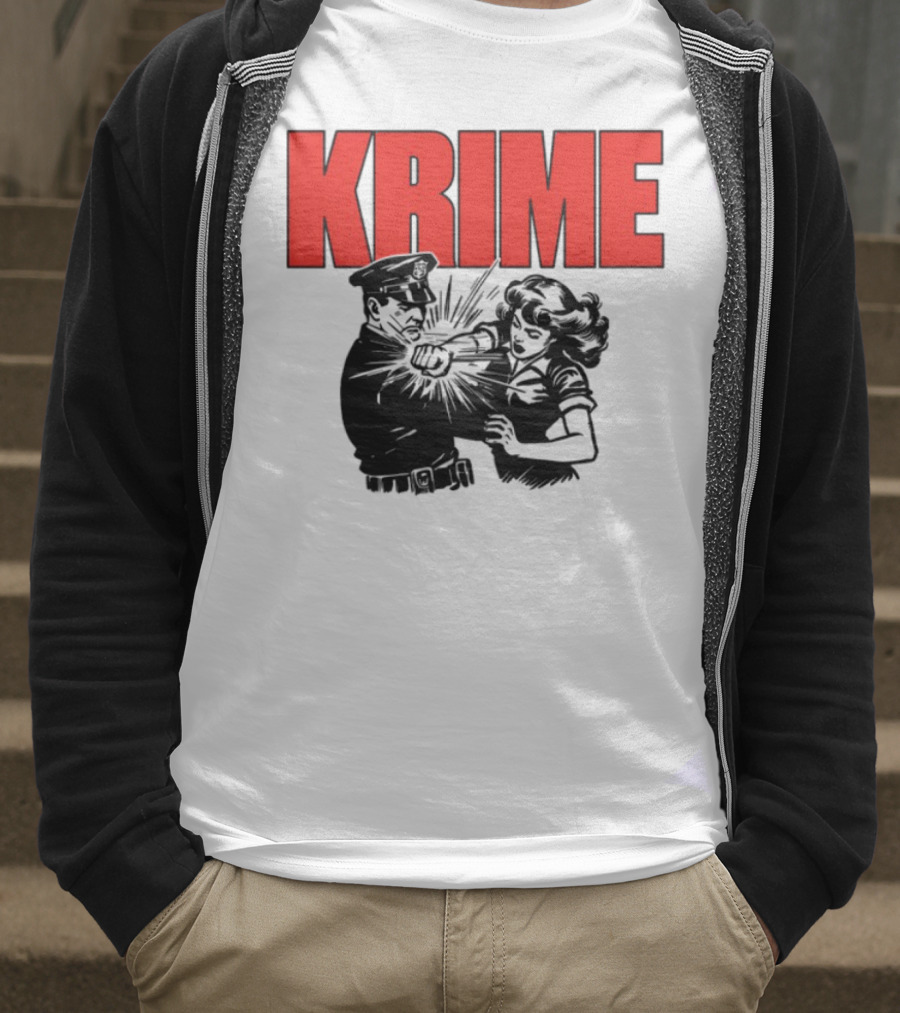 Krime ACAB Red Bold Text T-Shirt