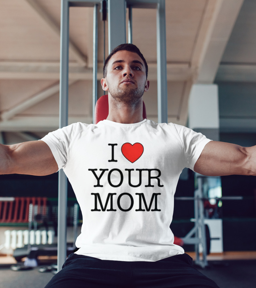 Kruzadar I Love Your Mom Heart Graphic T-Shirt