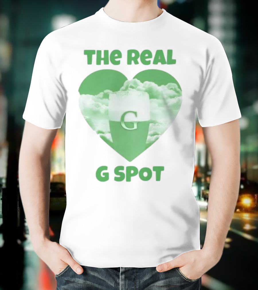 The Real G Spot Green Heart Cloud Pint T-Shirt