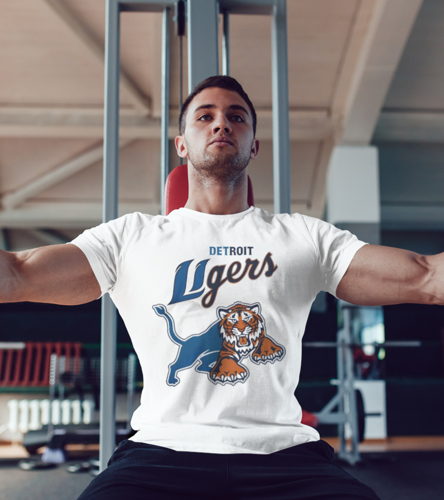 Detroit Store Detroit Ligers Tiger Hybrid Sports Mascot T-Shirt