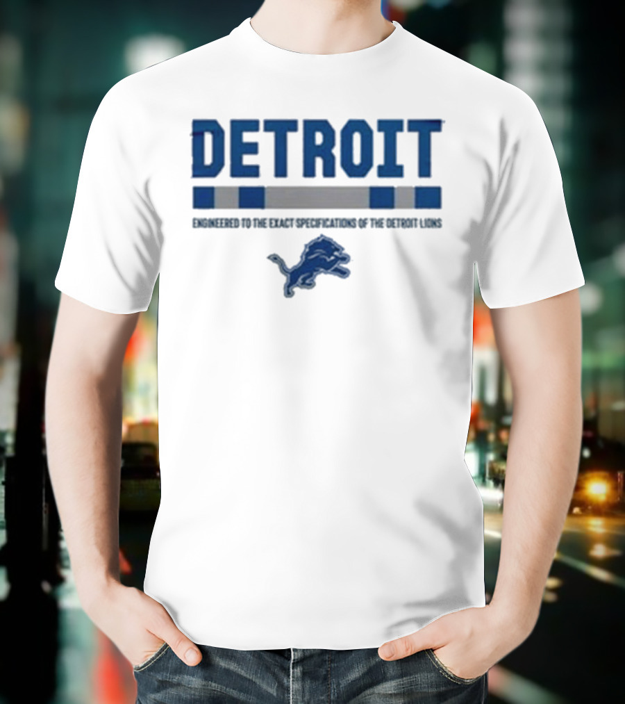 Detroit Lions Engineered To The Exact Specifications Barry Sanders T-Shirt