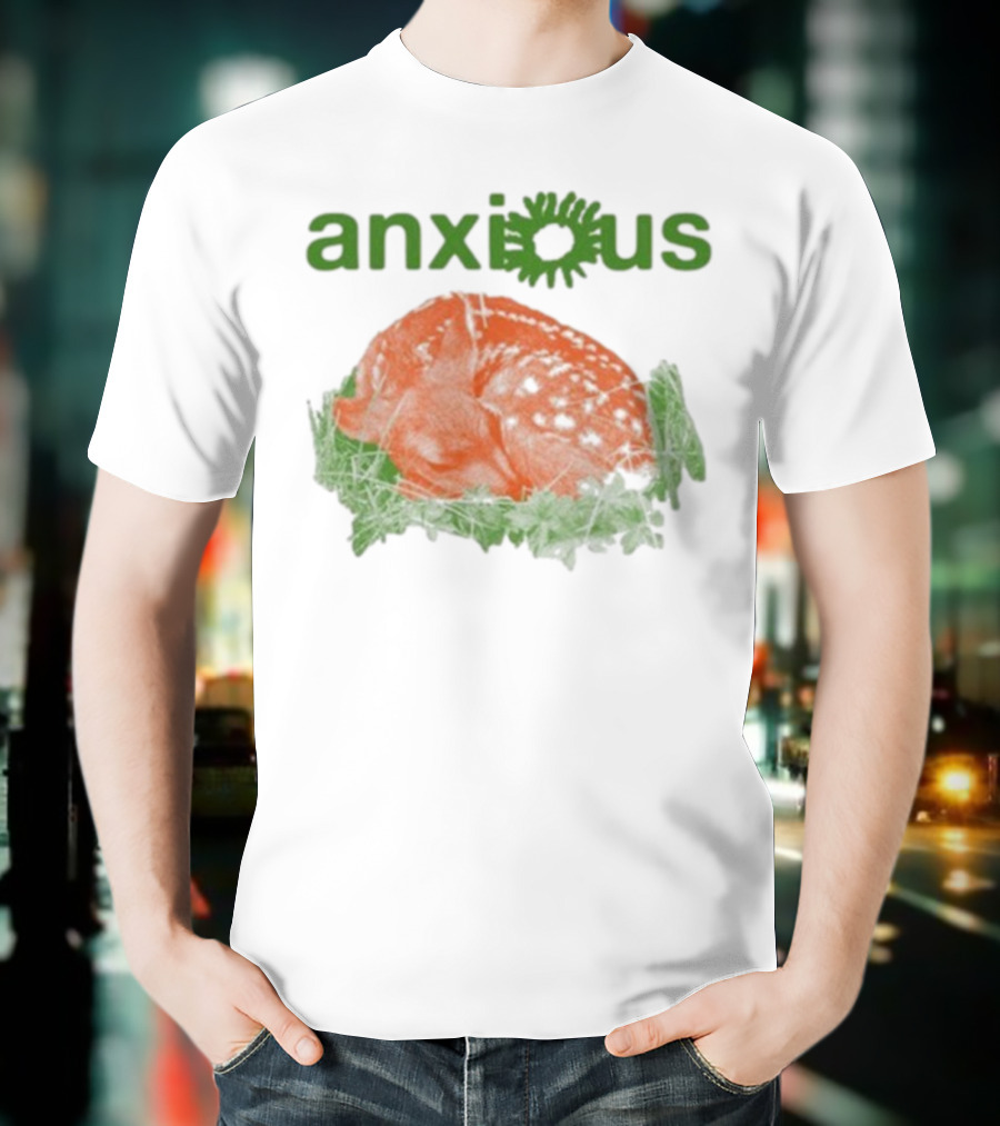 Anxious Baby Doe Deer In Grass Survivor Mood T-Shirt