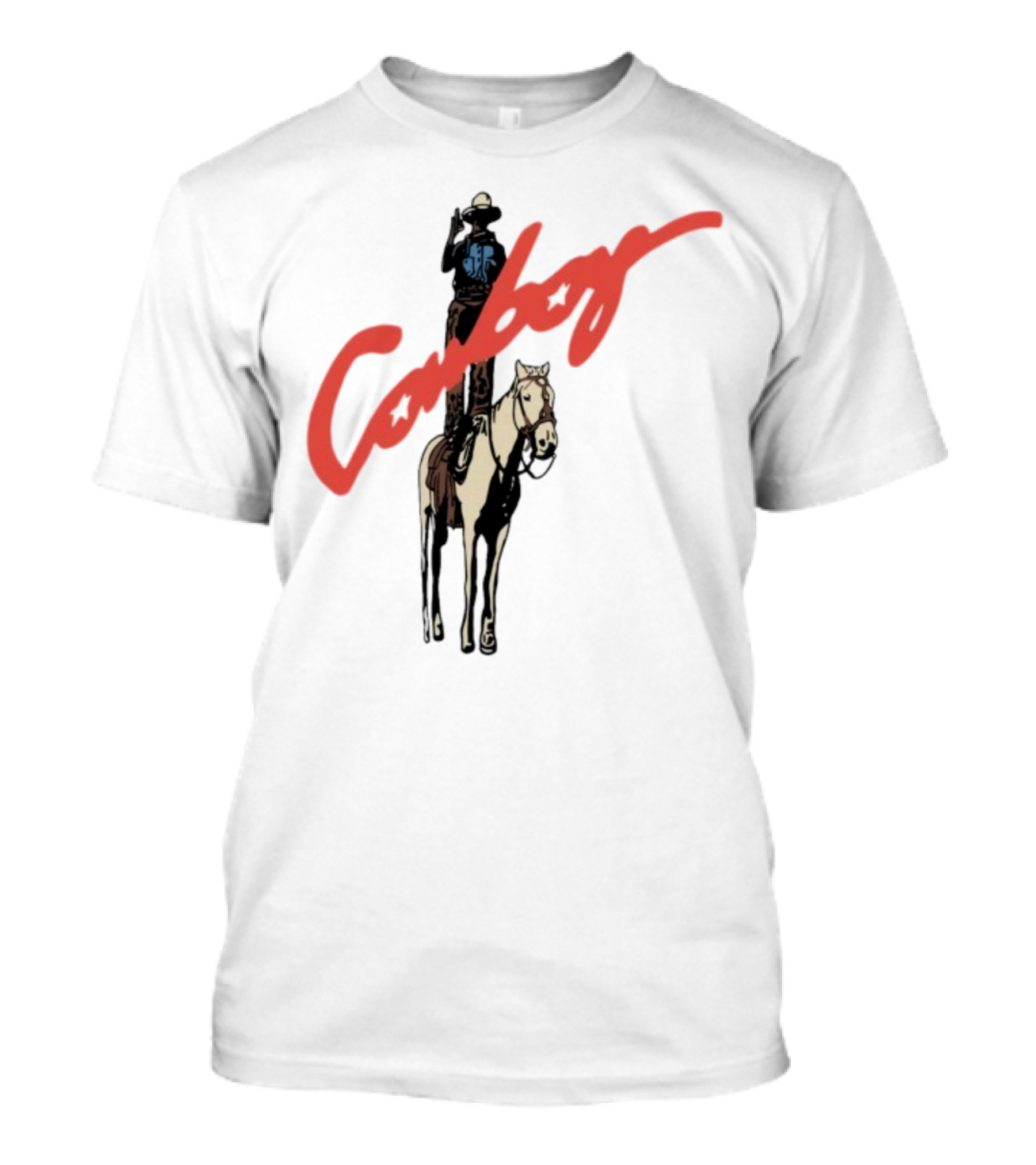 Forrest Frank Cowboy Horse Rider Graphic With Red Handwritten Font T-Shirt