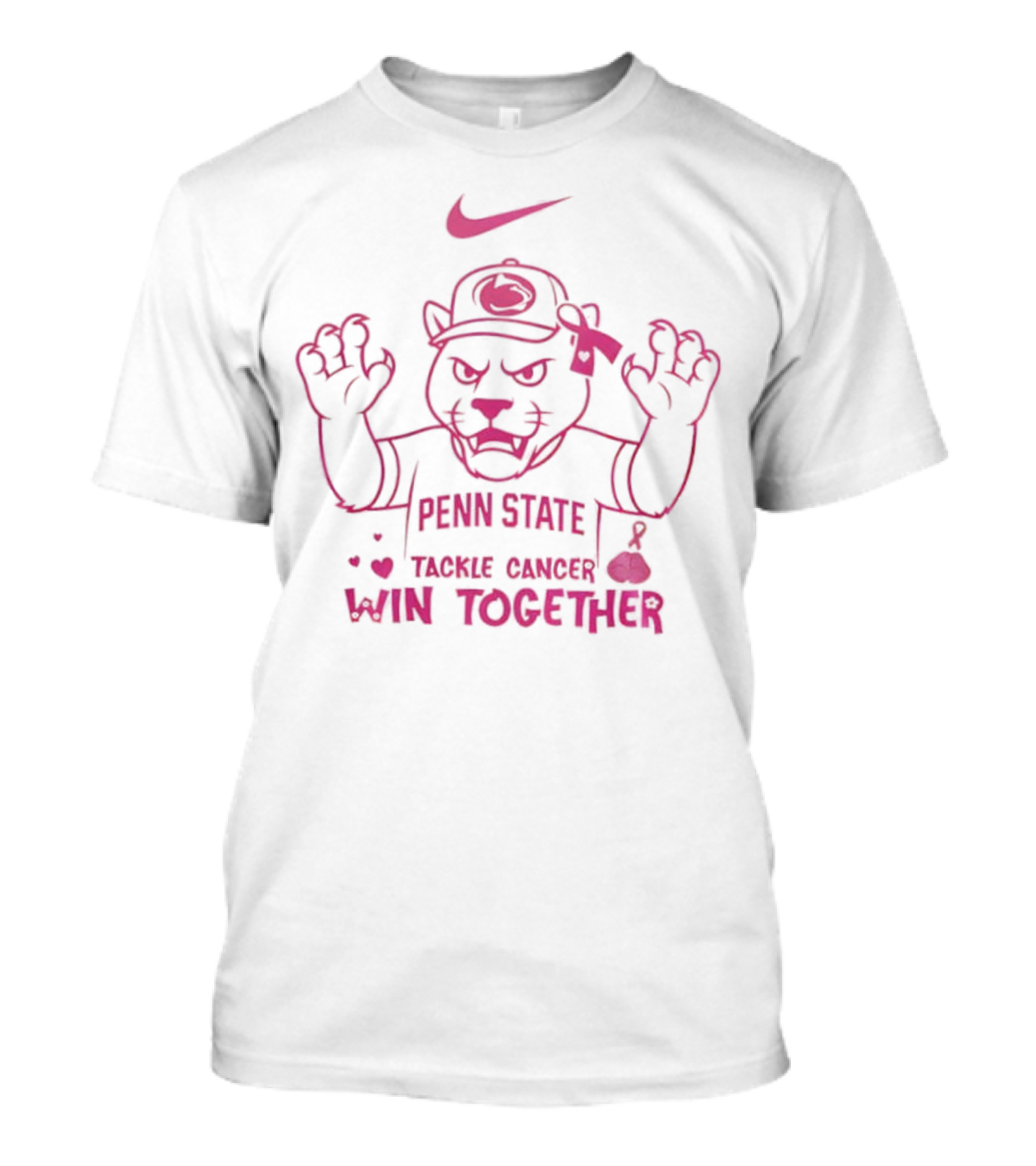 Penn State Tackle Cancer Win Together Breast Cancer Awareness Pink October Nike T-Shirt