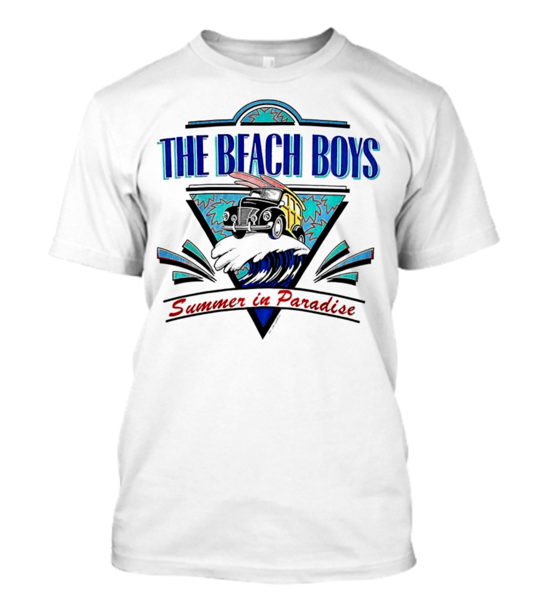 The Beach Boys Summer In Paradise Tour 1995 Wave And Triangle Icon T-Shirt