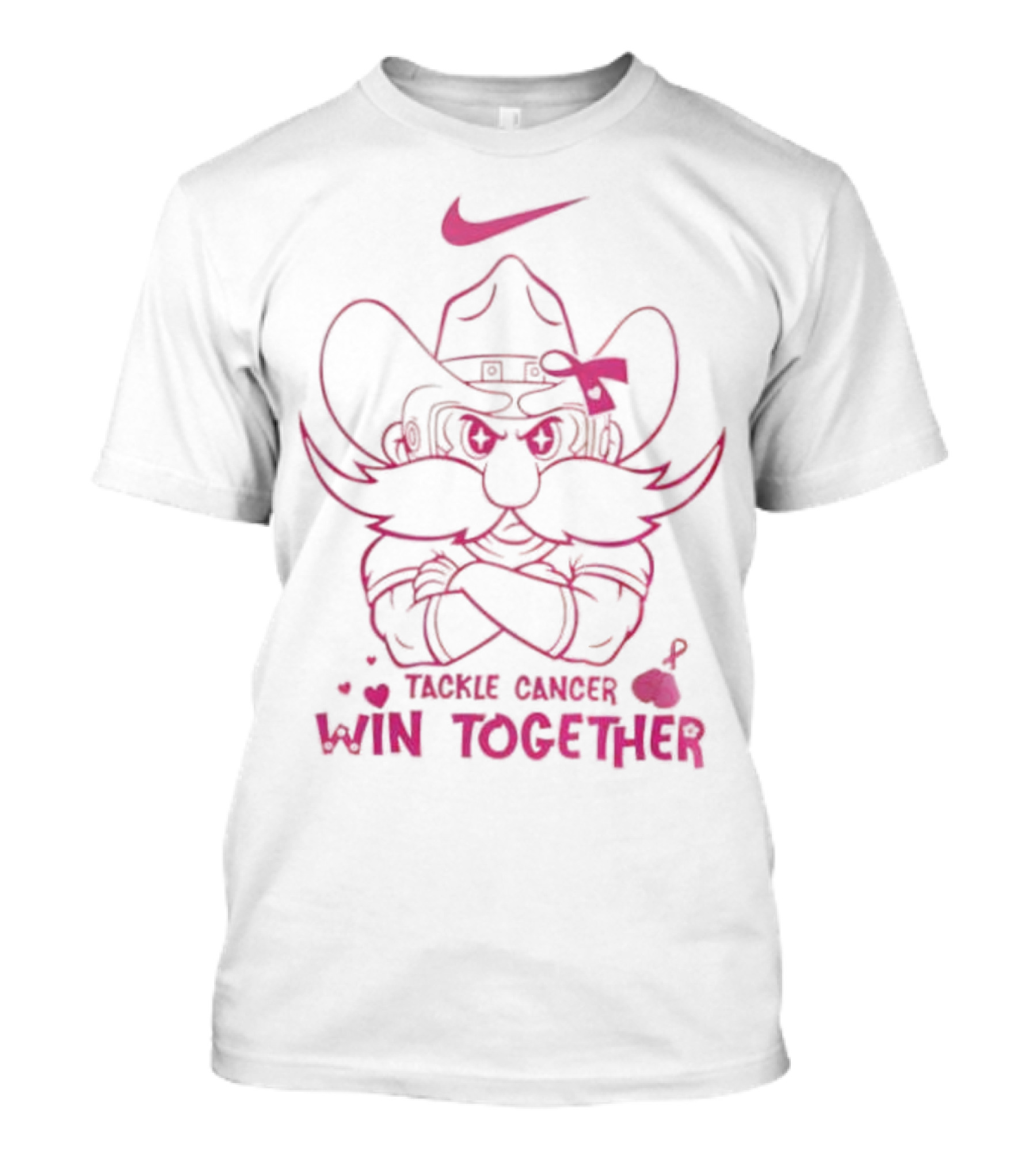 Texas Tech Red Raiders Win Together Tackle Cancer We Wear Pink October Nike T-Shirt
