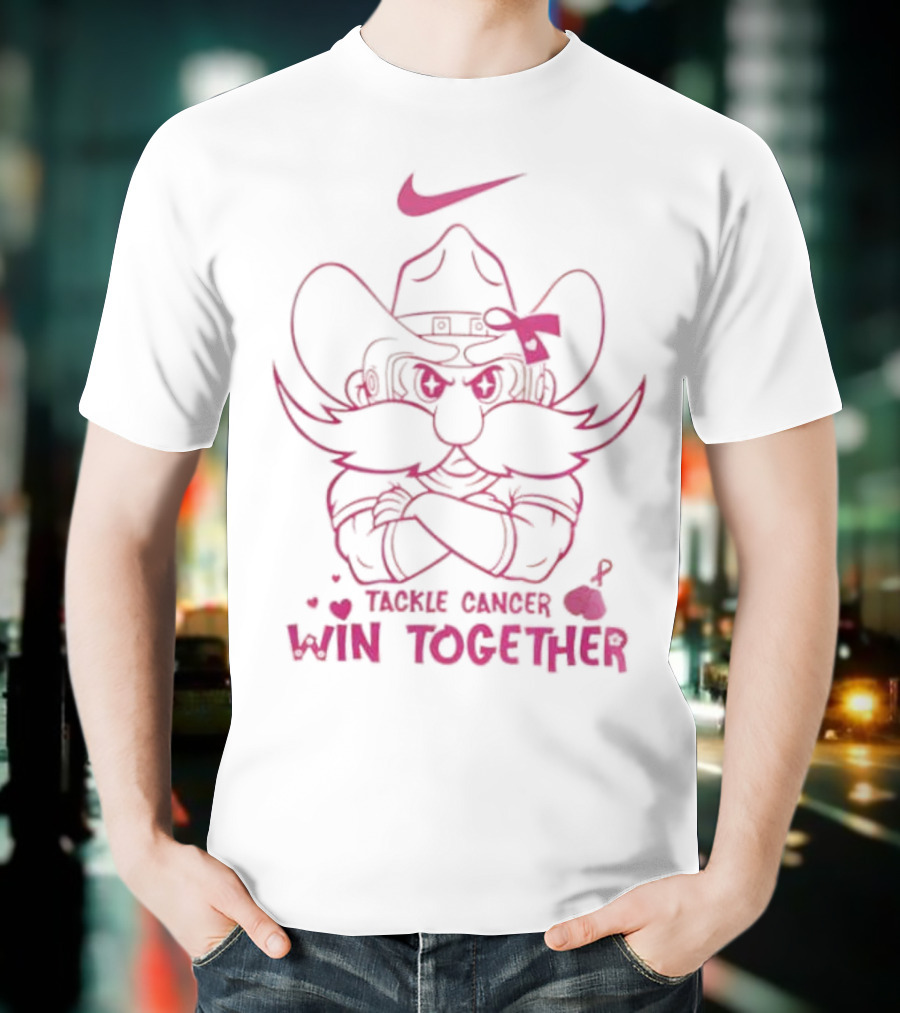 Texas Tech Red Raiders Win Together Tackle Cancer We Wear Pink October Nike T-Shirt