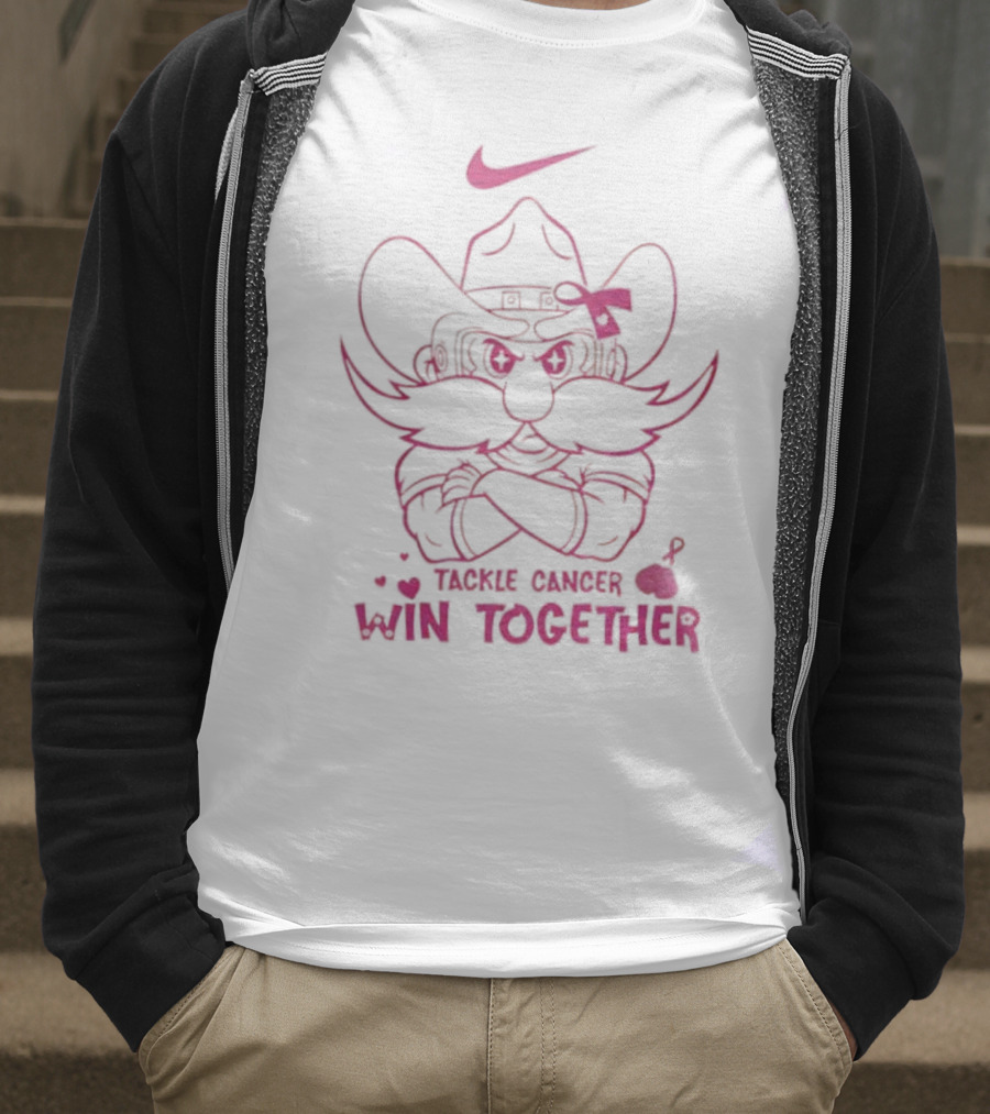 Texas Tech Red Raiders Win Together Tackle Cancer We Wear Pink October Nike T-Shirt