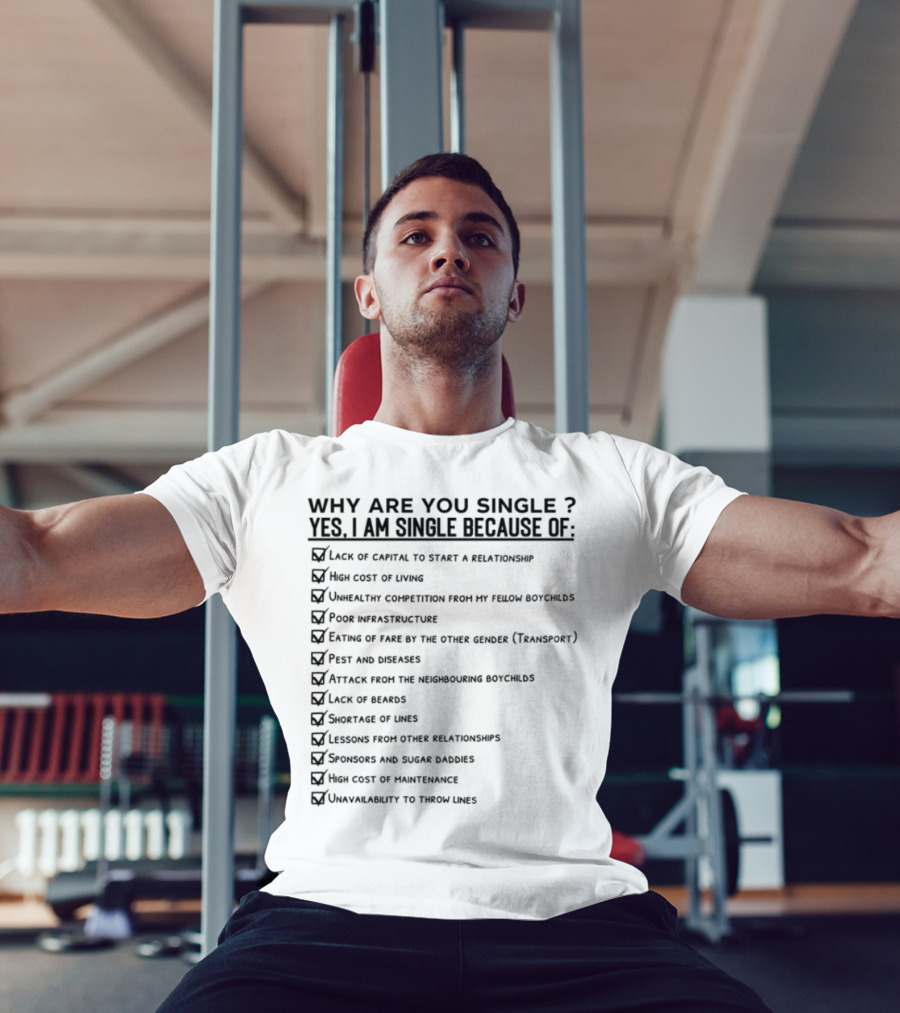 Why Are You Single Lack Of Capital To Start A Relationship Joblessness Family Pressure T-Shirt