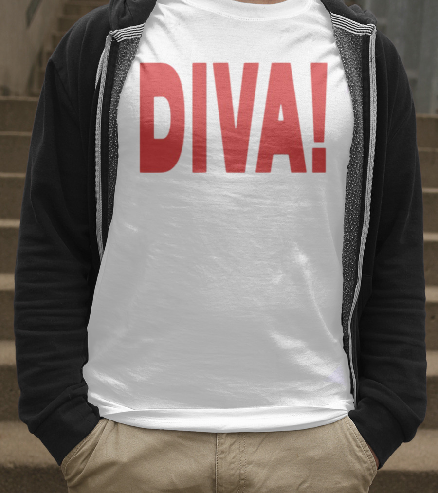 Role Model Diva DIVA! Red Lettering T-Shirt