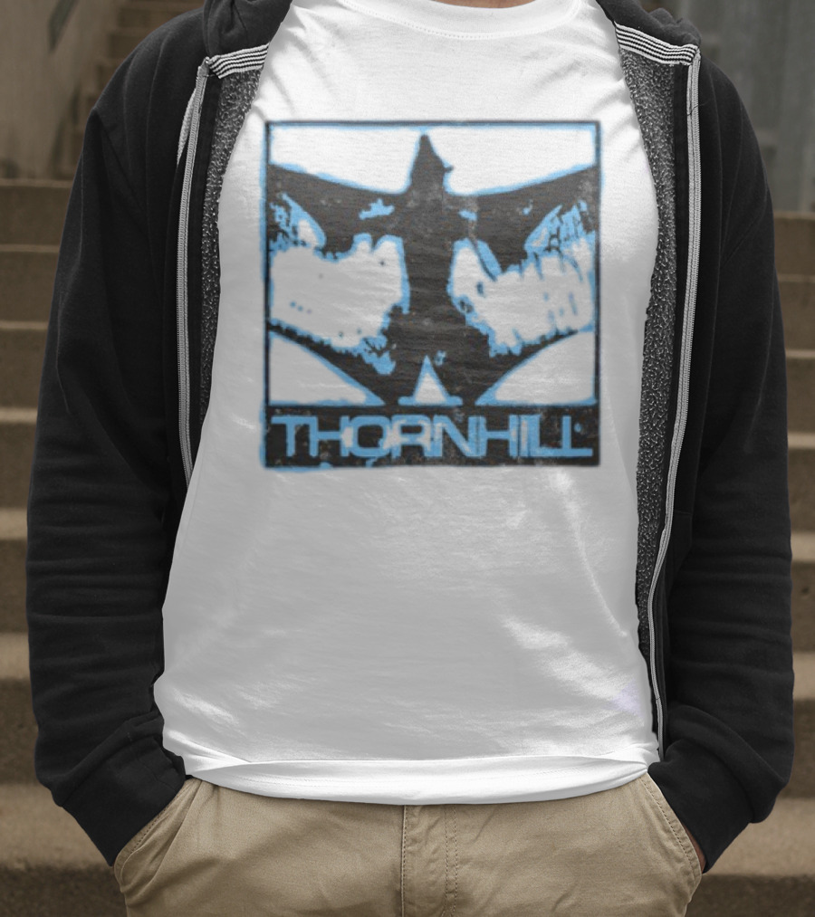 Thornhill Bat White Distressed Grunge Style T-Shirt