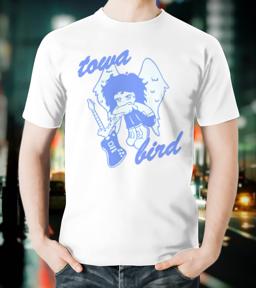 Towa Bird Angel Wings Guitar Player T-Shirt