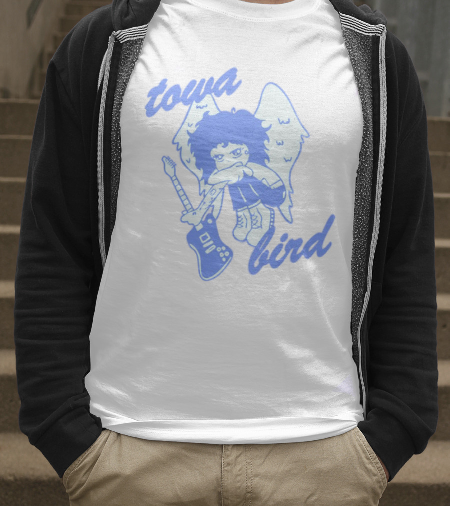 Towa Bird Angel Wings Guitar Player T-Shirt
