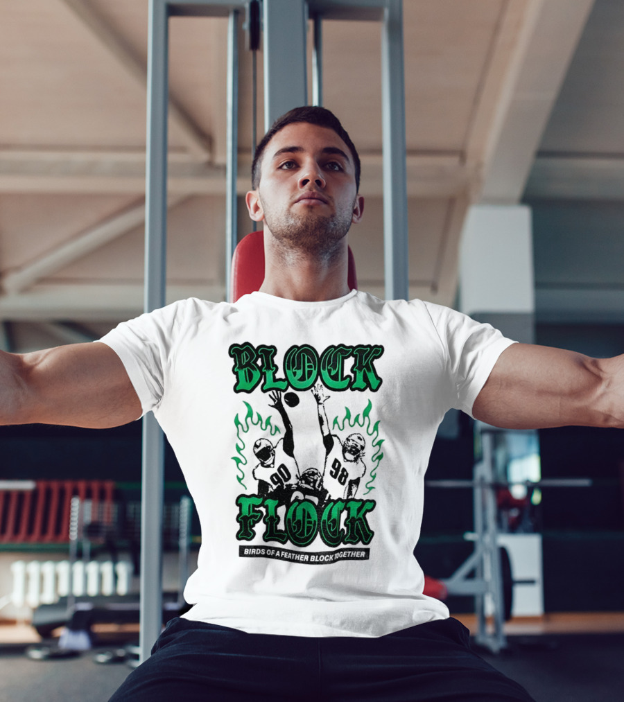 Block Flock Birds Of A Feather Block Together Philadelphia Eagles Football T-Shirt