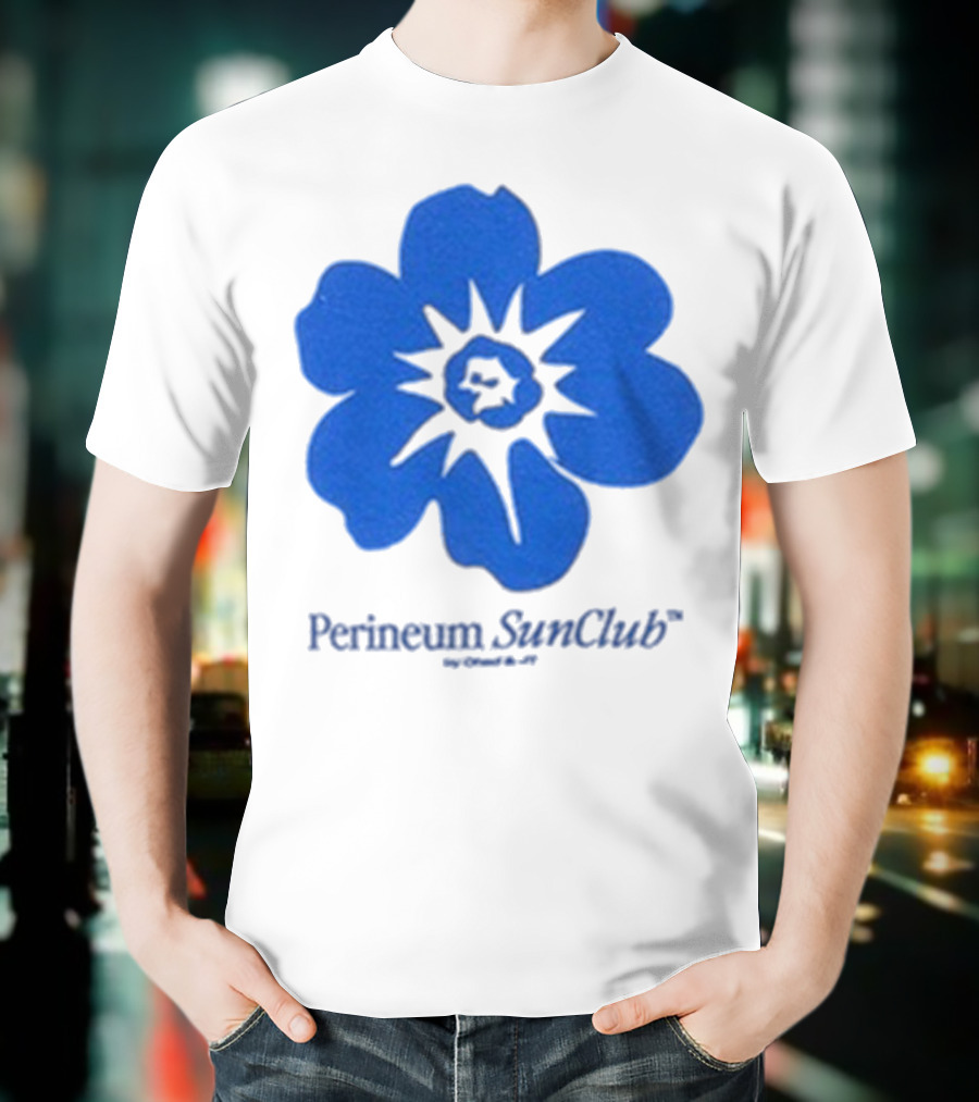 Chad And JT Perineum SunClub Bumflower Blue Blossom T-Shirt