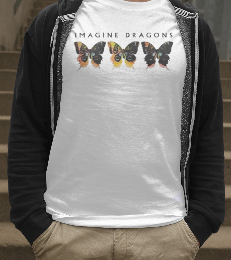 Imagine Dragons Butterfly Trio Pattern T-Shirt