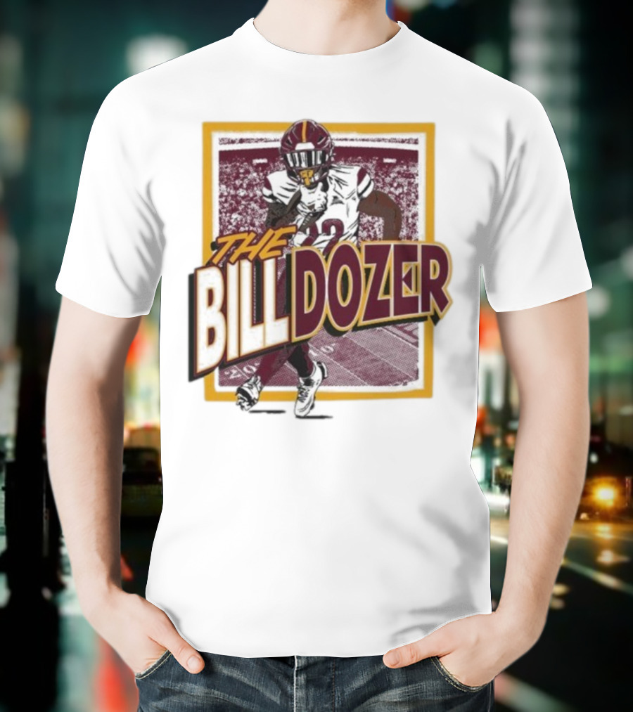 Jacory Croskey-Merritt The Billdozer Breaking Through Washington Commanders Scene T-Shirt