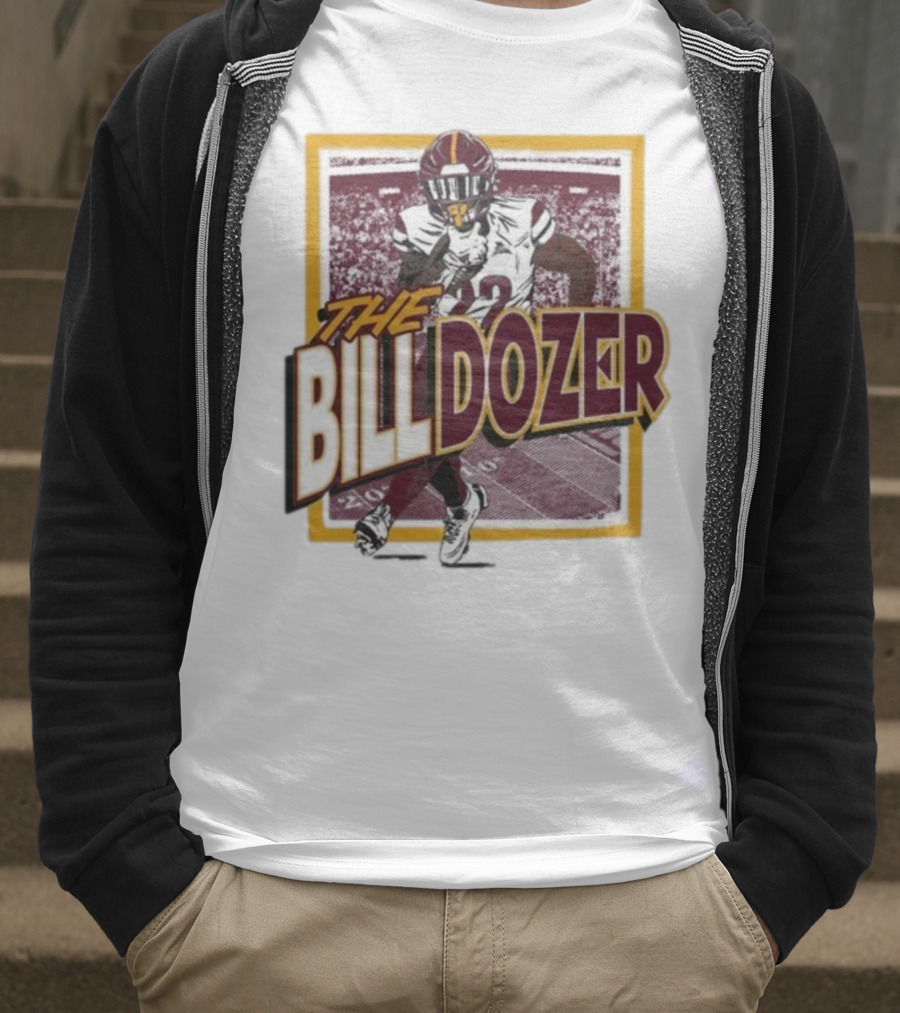 Jacory Croskey-Merritt The Billdozer Breaking Through Washington Commanders Scene T-Shirt