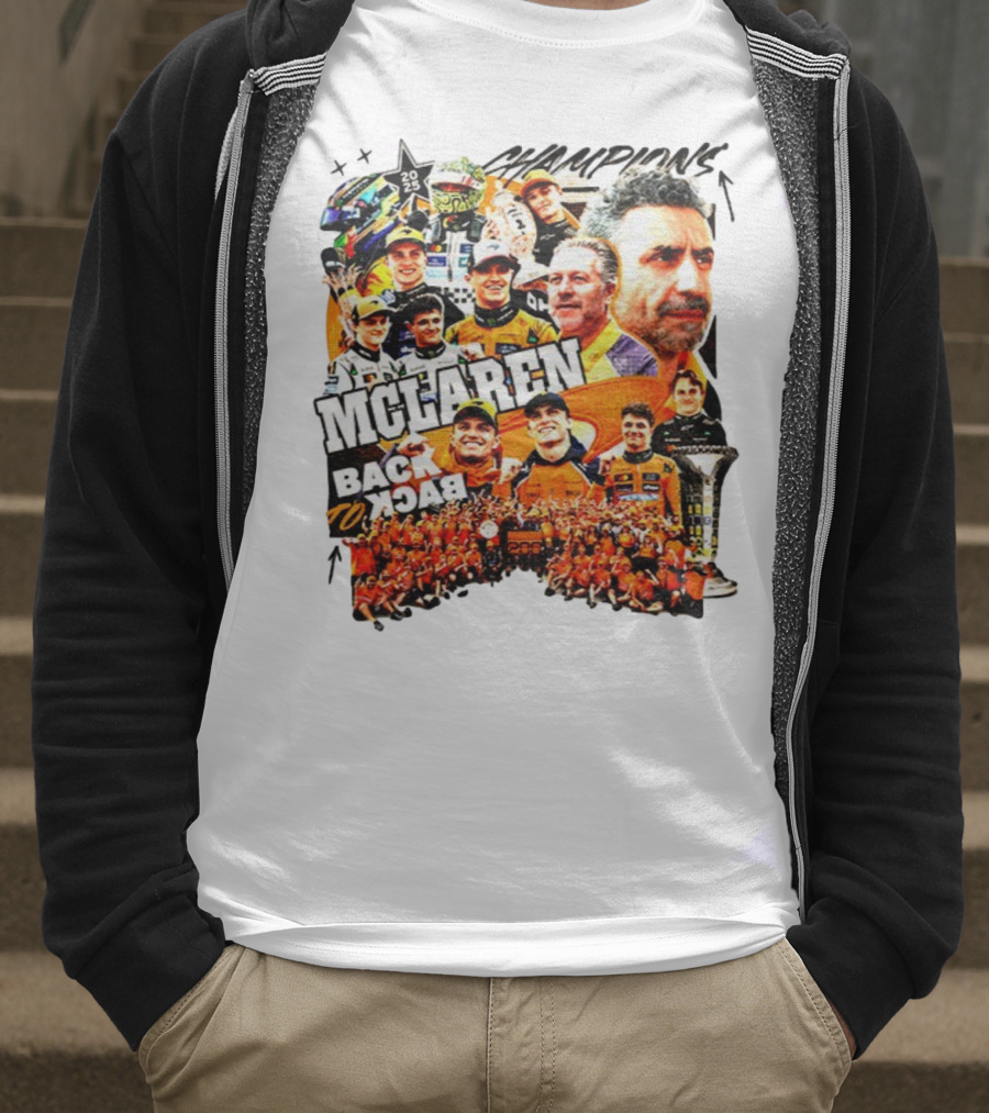 McLaren 2025 Back To Back Formula 1 World Constructors’ Championship Victory T-Shirt