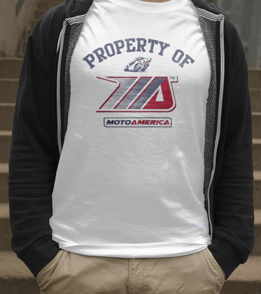 Property Of MotoAmerica Racing With Official Logo T-Shirt