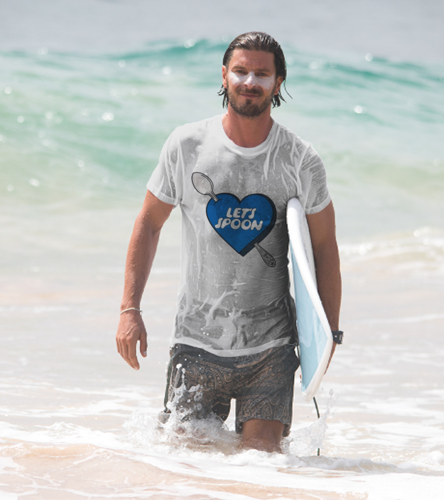 Staycool X Good Culture Let’s Spoon Heart Blue Design With Spoons T-Shirt