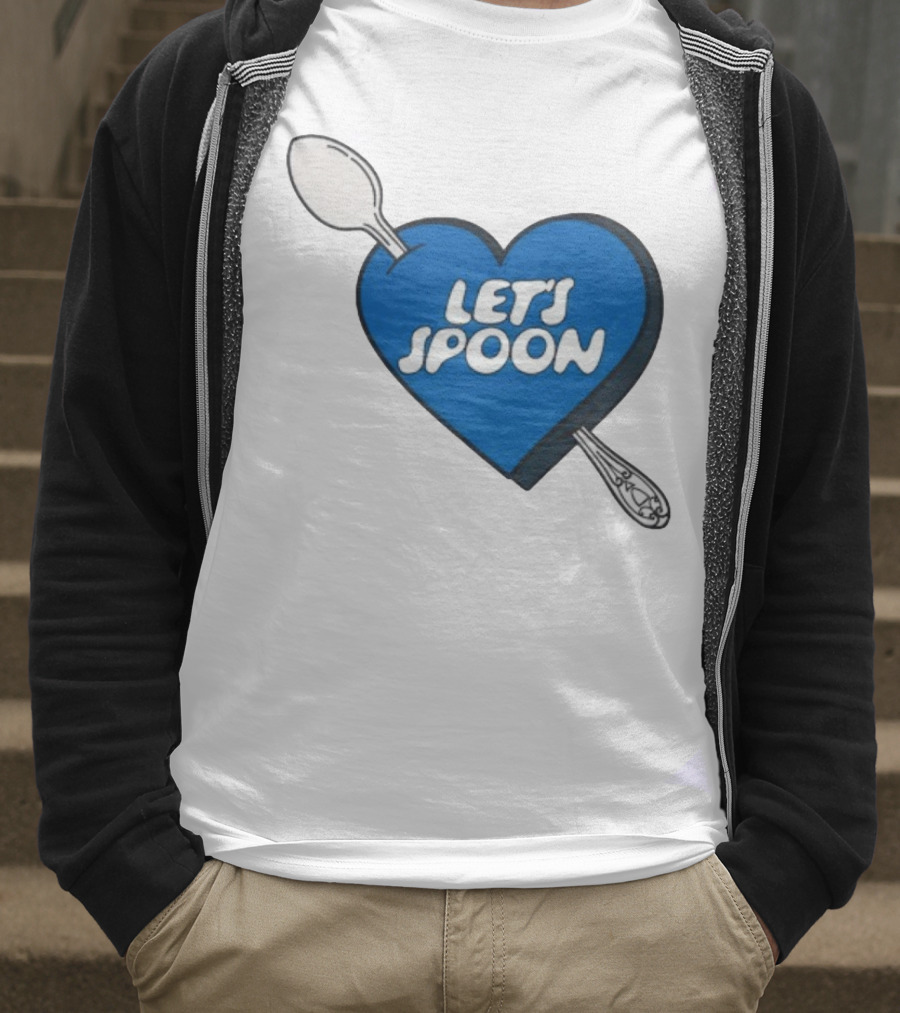 Staycool X Good Culture Let’s Spoon Heart Blue Design With Spoons T-Shirt