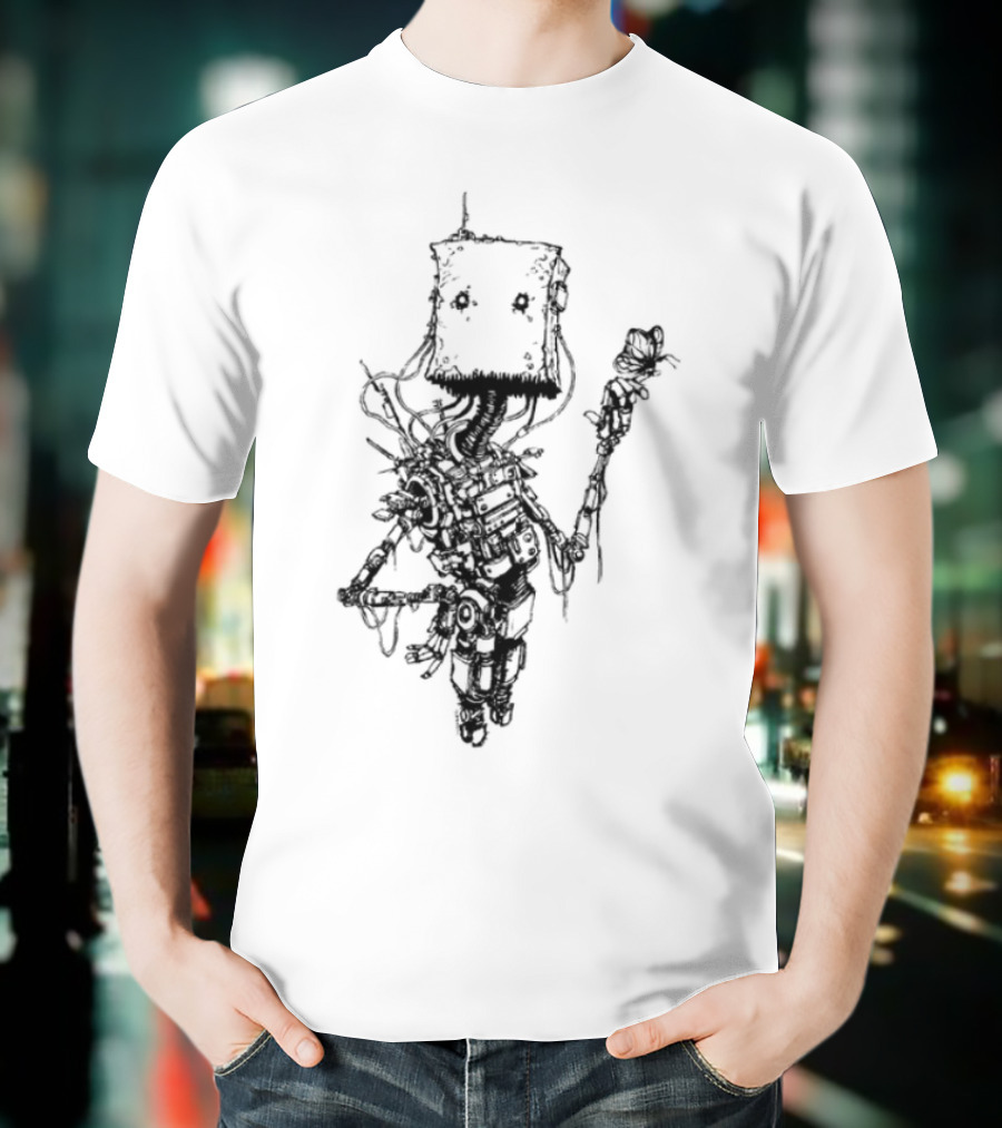 Butterfly Bot Robo Nature Fusion T-Shirt