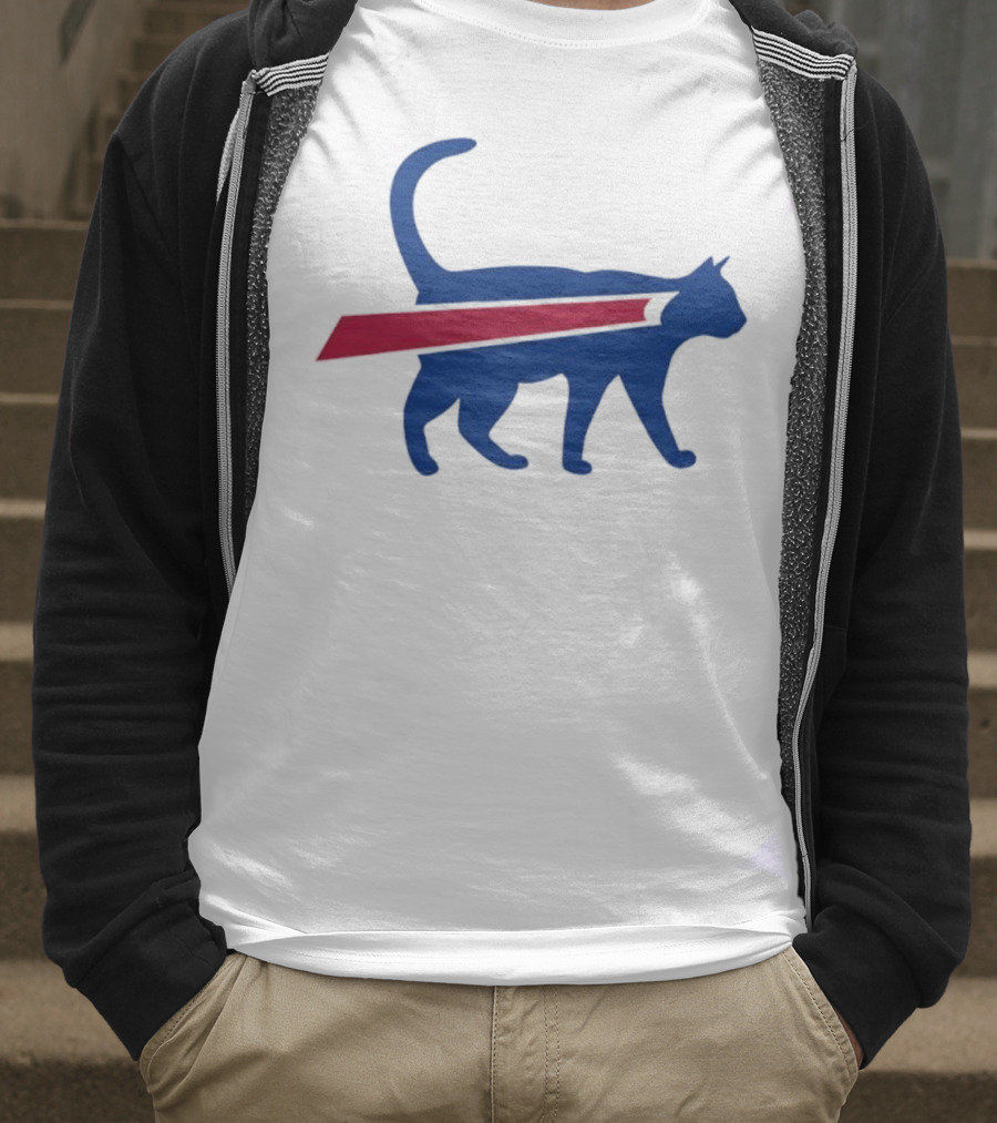 Cat Mafia X Buffalo Bills Baseball Collaboration T-Shirt