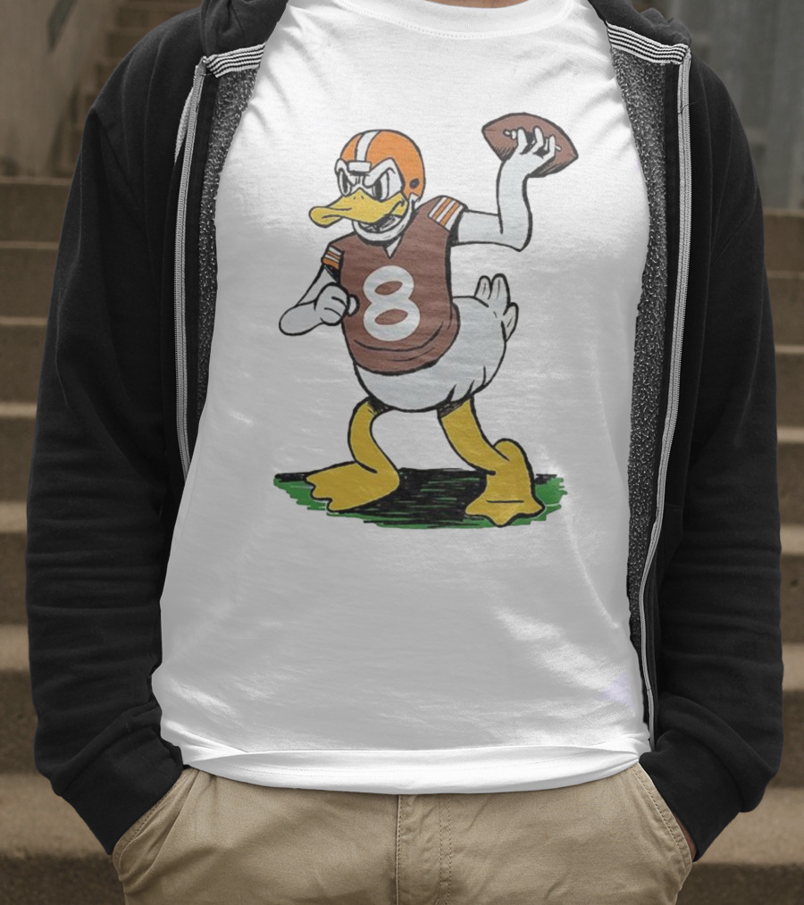 Duck Quarterback Number 8 Cleveland Browns Dillon Gabriel T-Shirt