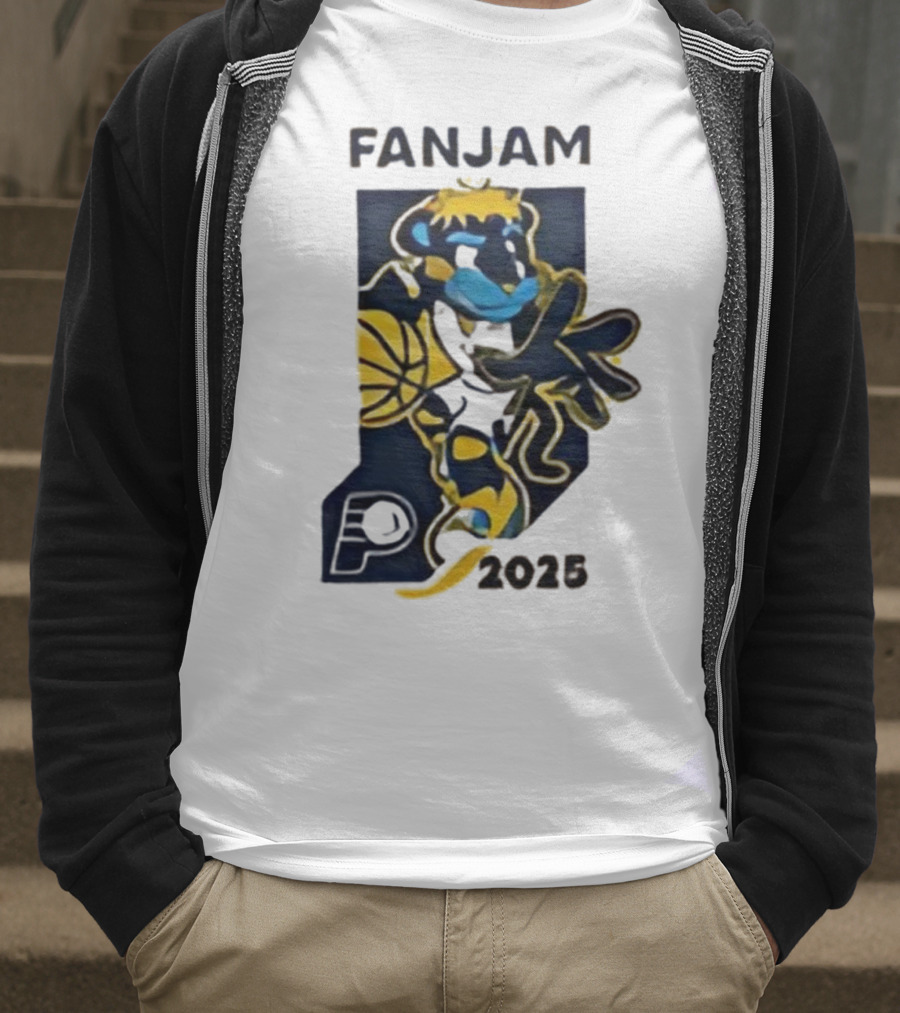 FanJam Indiana Pacers NBA Mascot 2025 T-Shirt
