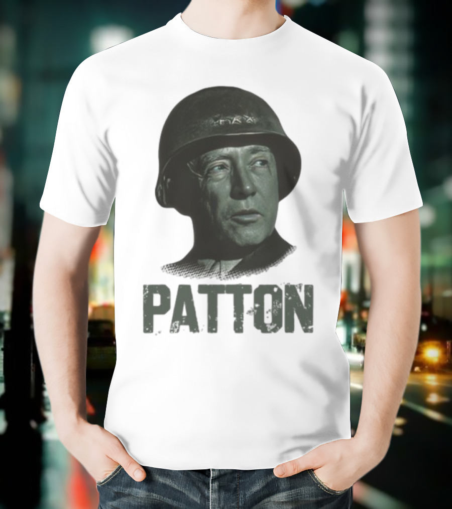 Fightbackpodcast General Patton Image With Patton Text T-Shirt