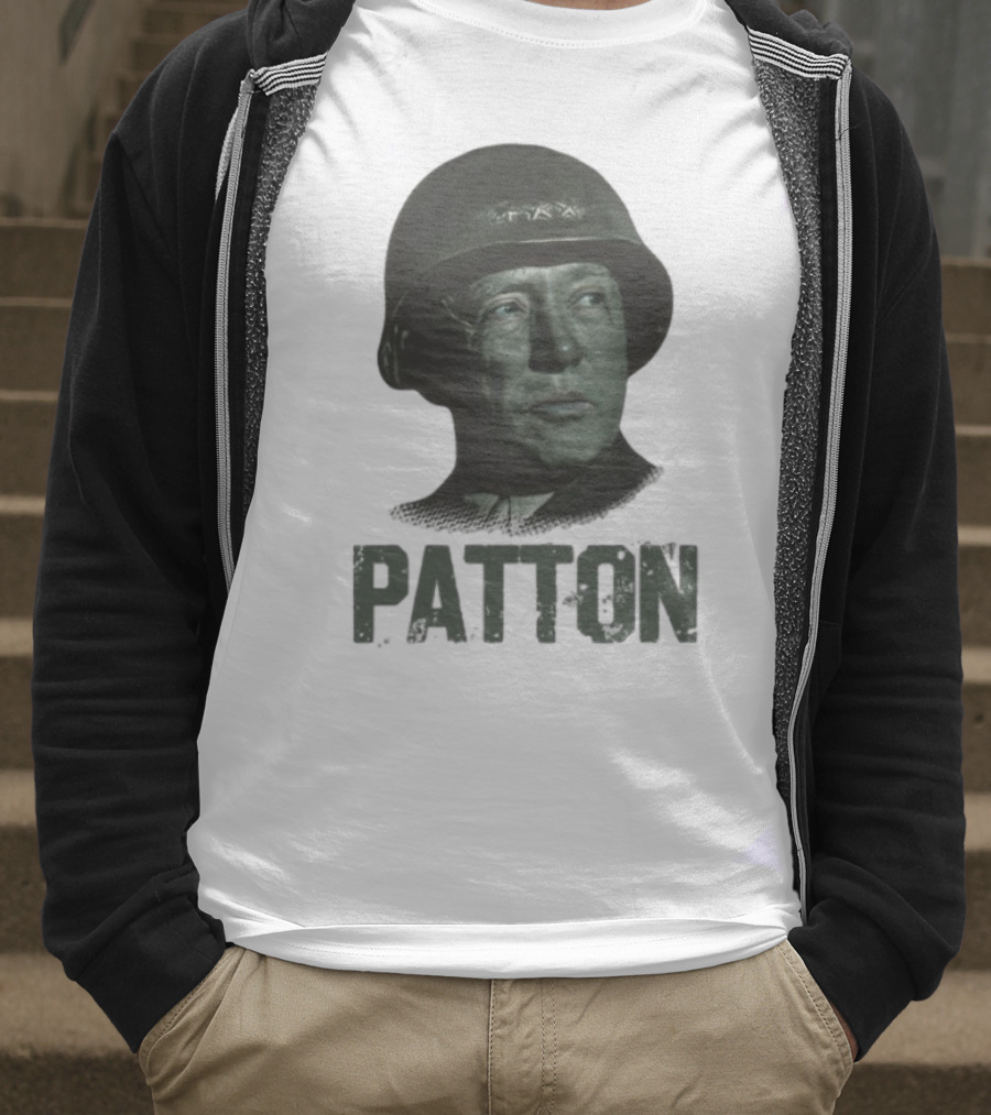 Fightbackpodcast General Patton Image With Patton Text T-Shirt