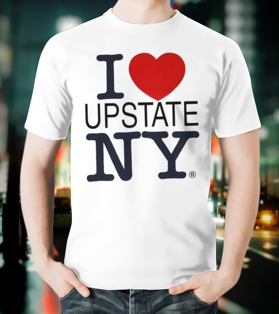 I Love Upstate NY Heart Icon T-Shirt