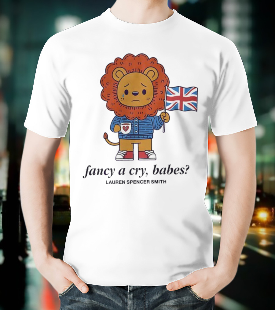 Lauren Spencer Smith Lion England Flag Fancy A Cry Babes T-Shirt