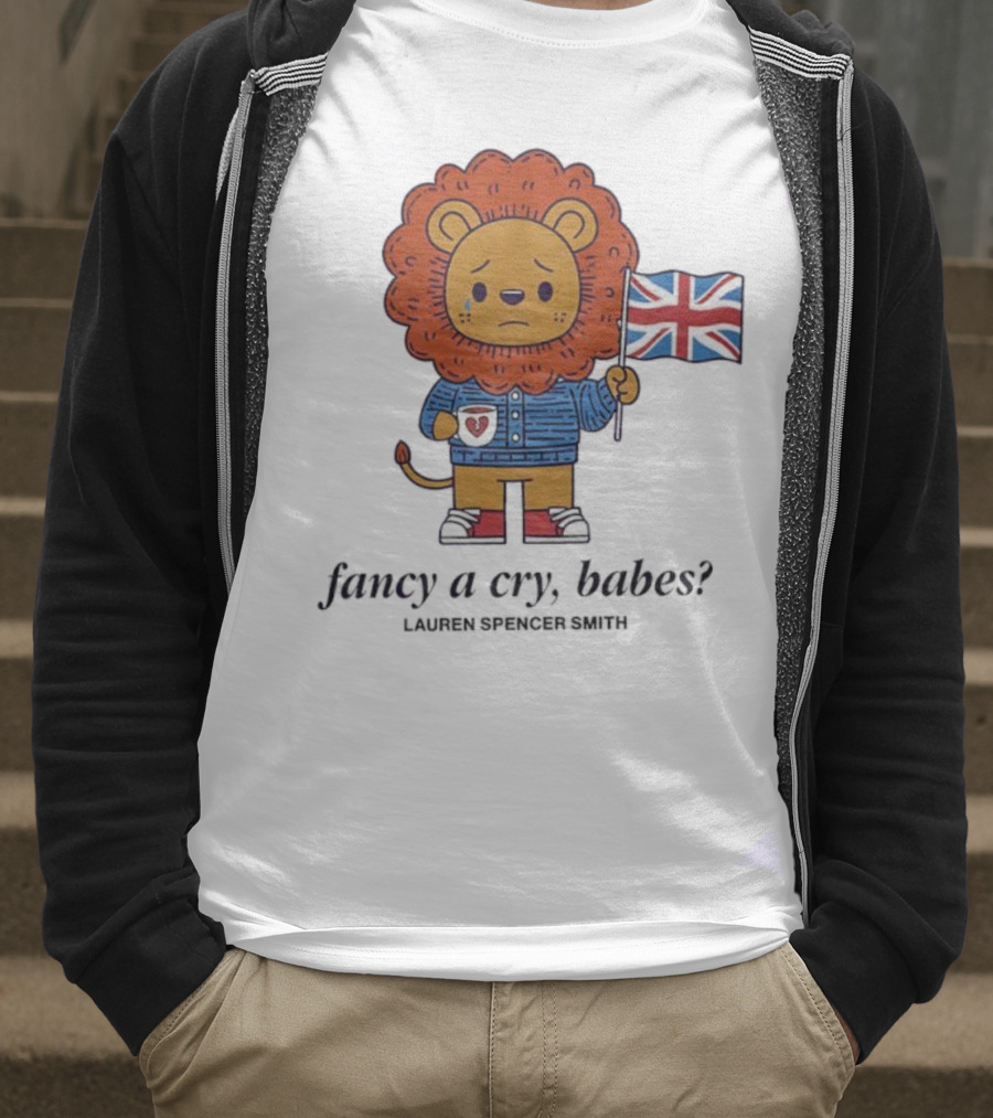 Lauren Spencer Smith Lion England Flag Fancy A Cry Babes T-Shirt