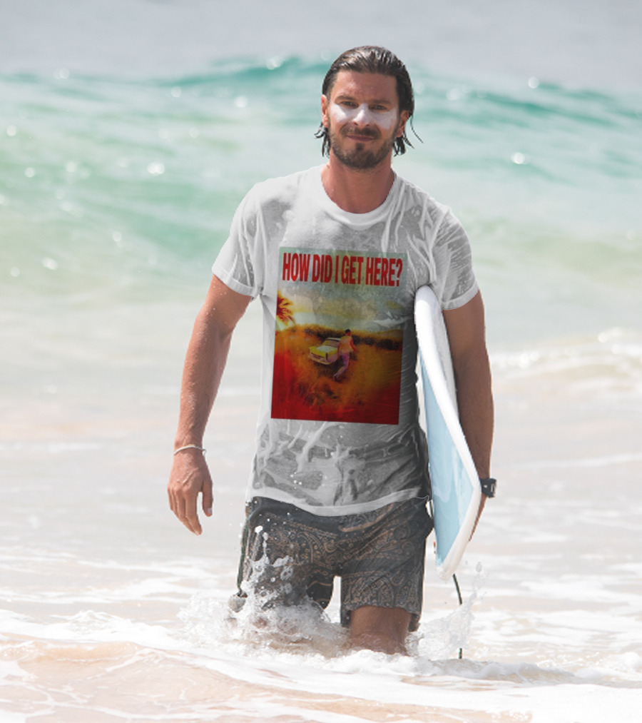 Louis Tomlinson How Did I Get Here Red Text Vintage Car Scene T-Shirt