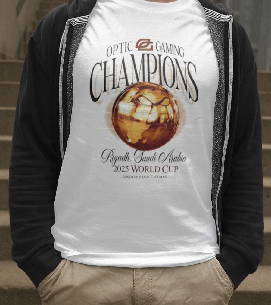 OpTic Gaming EWC Champions Riyadh Saudi Arabia 2025 World Cup Undisputed Champs T-Shirt
