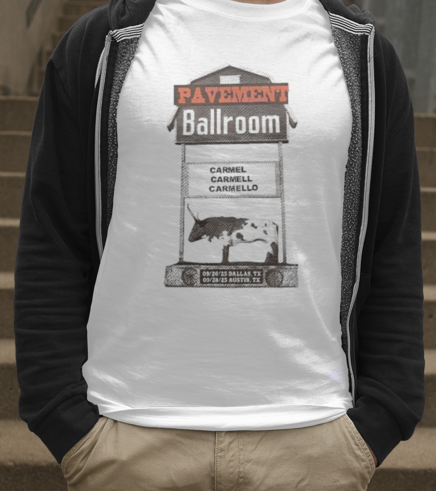 Pavement Ballroom Tour Texas 2025 Carmel Carmell Carmello T-Shirt