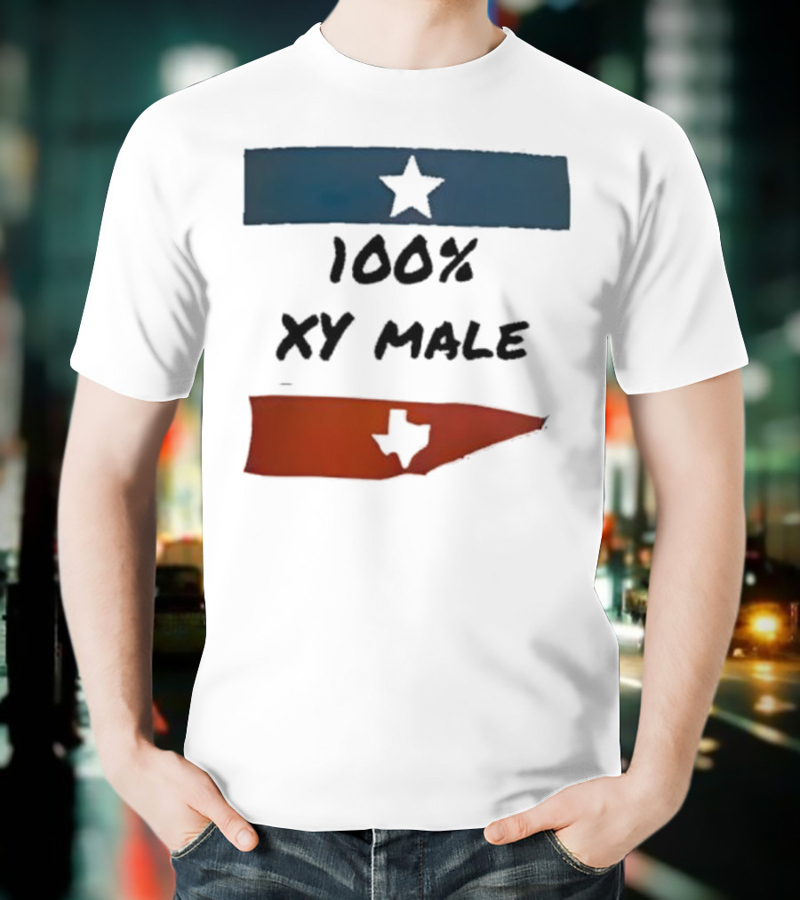 Texas Star 100 Percent XY Male Flag Design T-Shirt