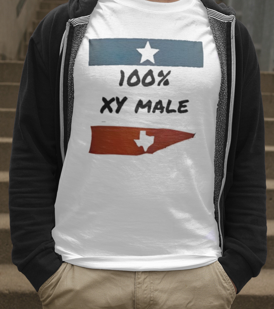 Texas Star 100 Percent XY Male Flag Design T-Shirt