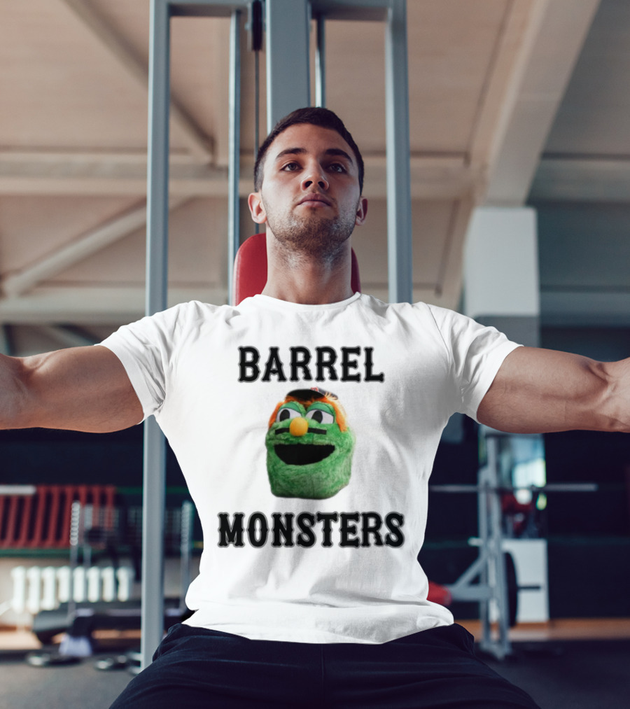 Barrel Monsters Wally Green Fur Mustache Baseball Hat T-Shirt