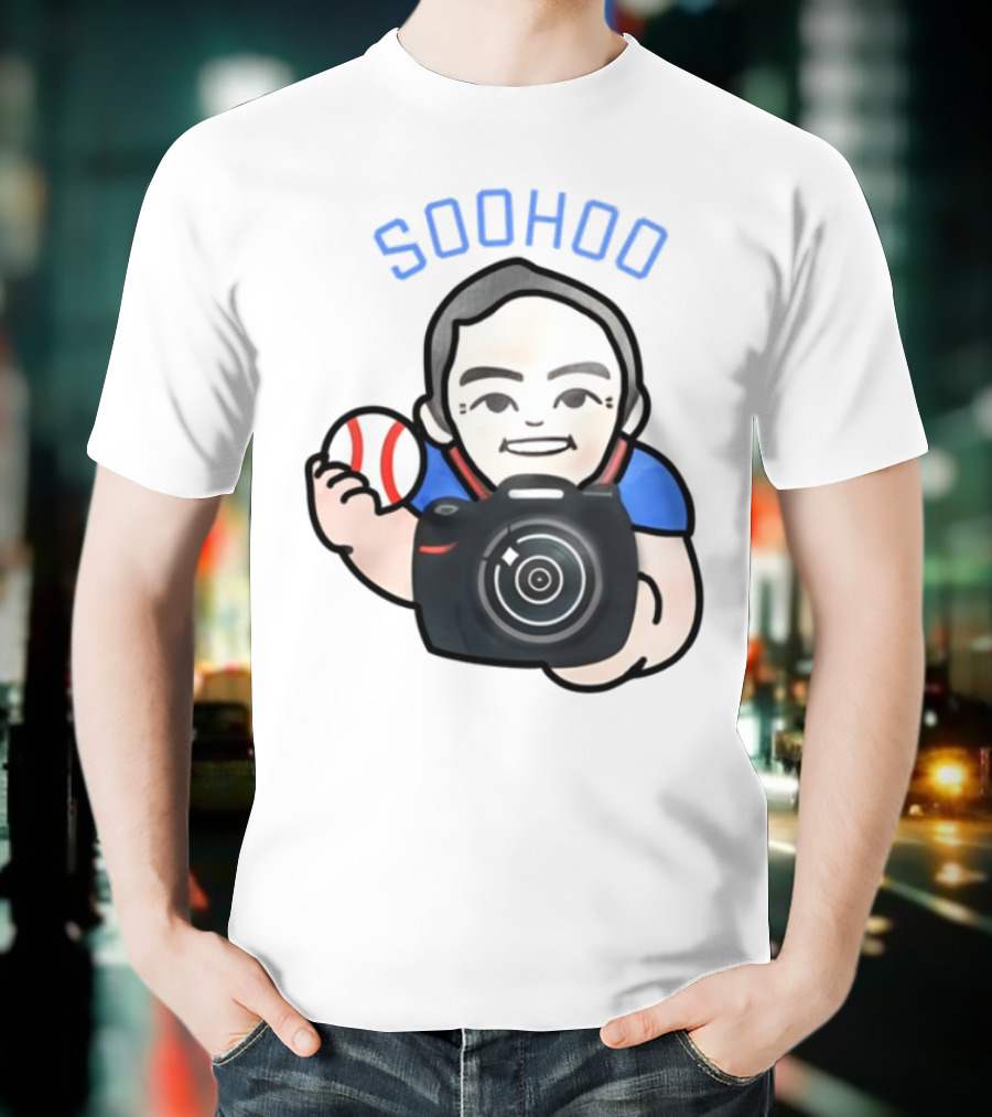 Soohoo Baseball Photographer Character Holding Camera And Ball T-Shirt