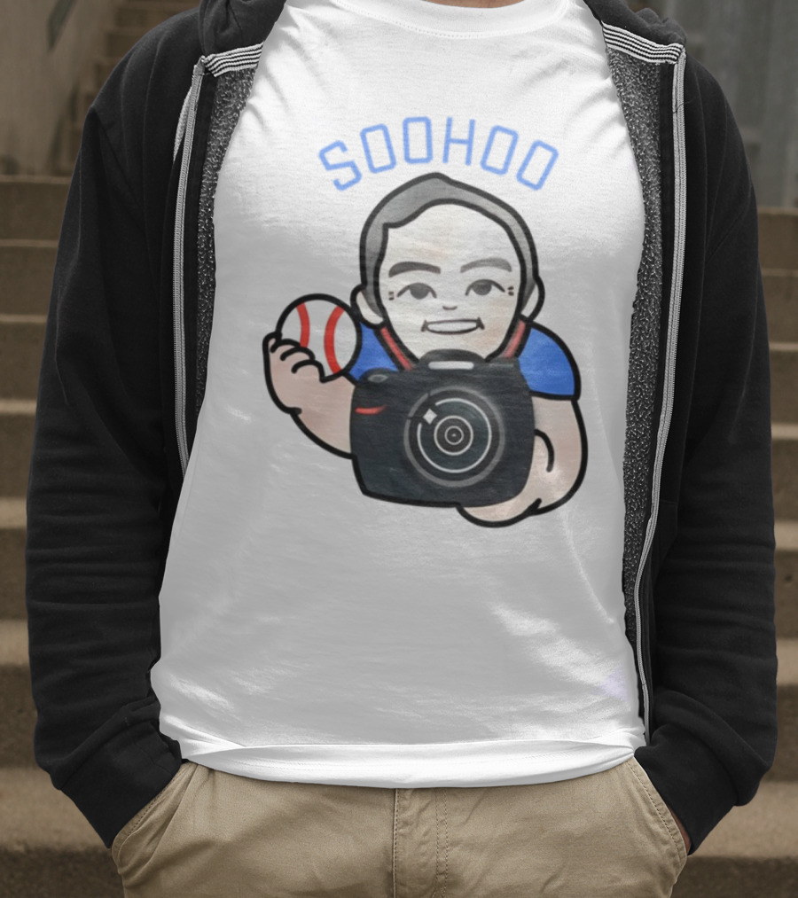 Soohoo Baseball Photographer Character Holding Camera And Ball T-Shirt